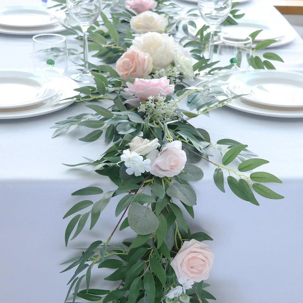 Wedding Stripe Pink Champagne Table Flower Forest Outdoor Simulation Vine Decoration - Uflower