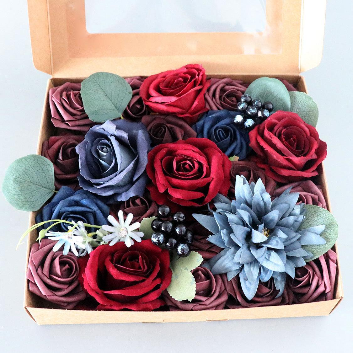 Simulation Flower Box Flower Valentine's Day Birthday Teacher's Day Gift Box Flower Wedding Accompanying Gift - Uflower