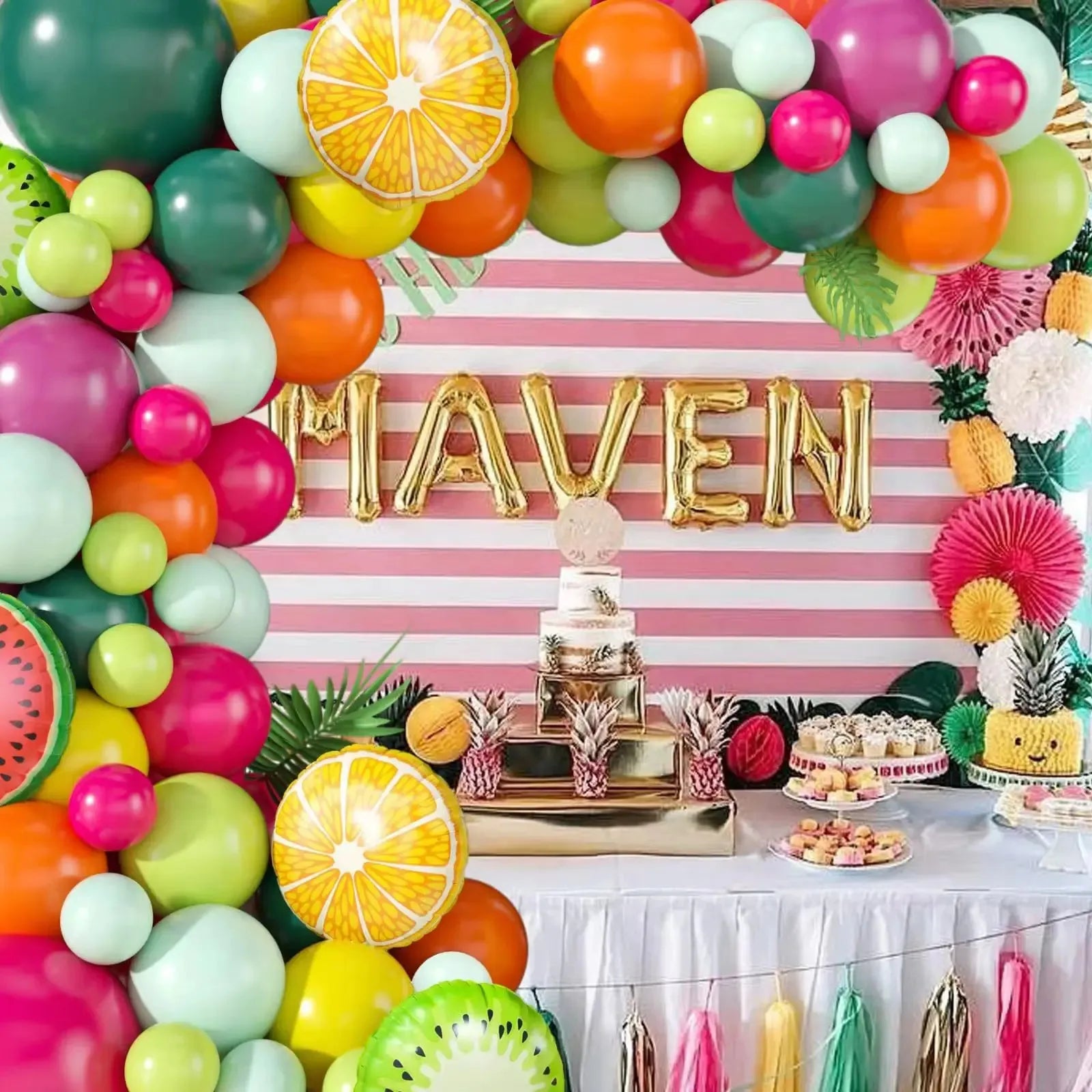 Uflower Hawaiian Themed Party Balloons Set DD03195
