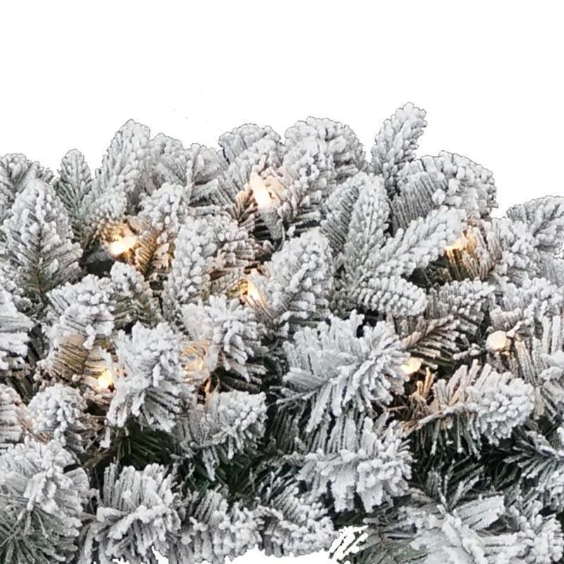 45cm PVC&PE Mixed Flocking Wreath 150 Heads Christmas Decoration Mall Hotel Shop Decoration - Uflower