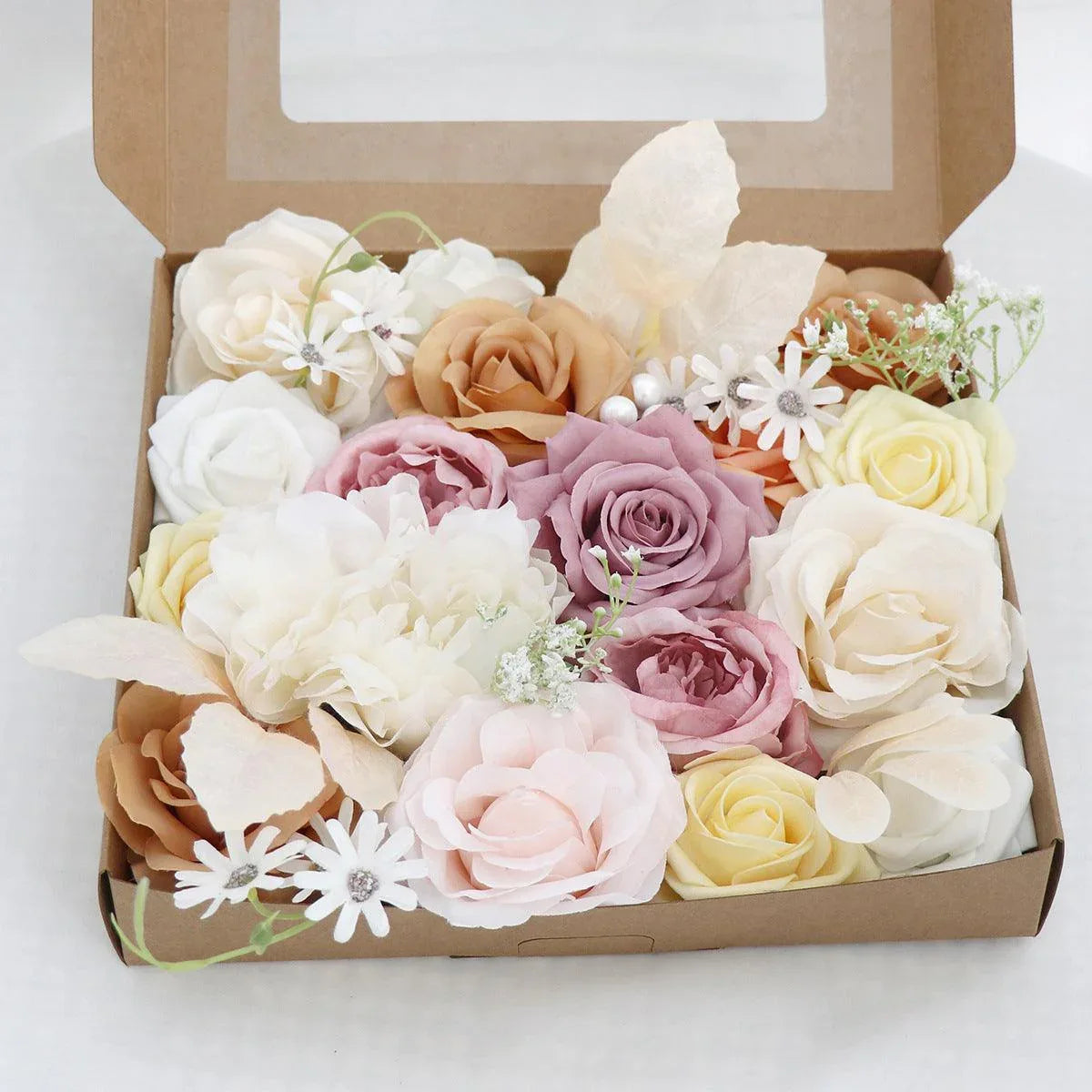 Boxed flowers DIY rose simulation hand bouquet Valentine's Day gift flower box - Uflower