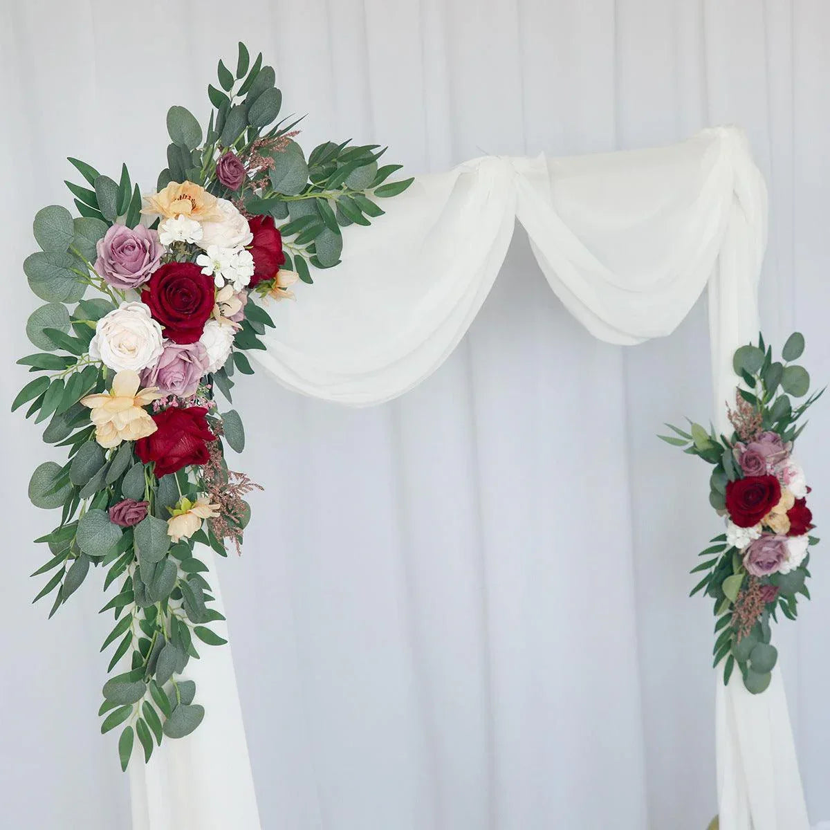 Light Champagne Wedding Arch Hanging Corner Floral Decor - Uflower