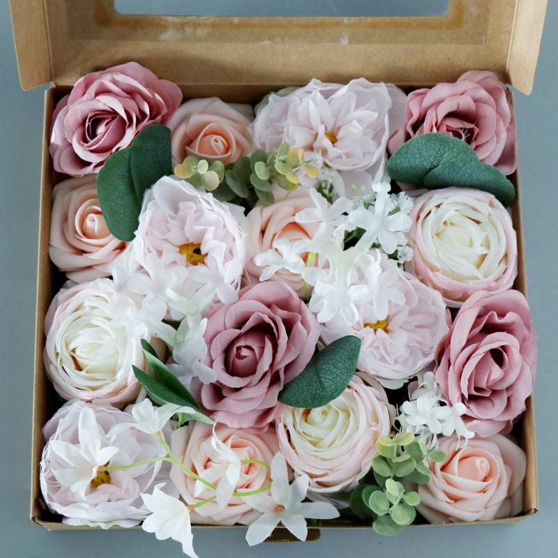 Simulation Flower Flower Box Valentine's Day Birthday Gift Box Wedding Decoration DIY Home Flower Bouquet - Uflower