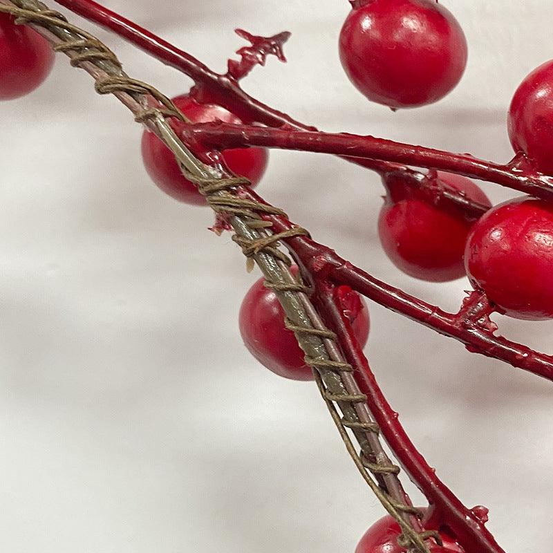 Red Fruit Wreath Fortune Fruit Holly Fruit Berry Wreath Christmas Tree Ornament Christmas Supplies Vine Wreaths - Uflower