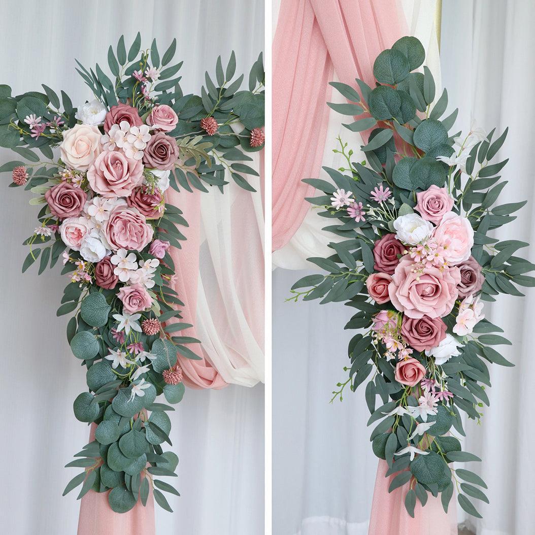 Simulated Arch Dousha Powder Decoration Wedding Scene Welcome Sign Corner Flower Arrangement - Uflower