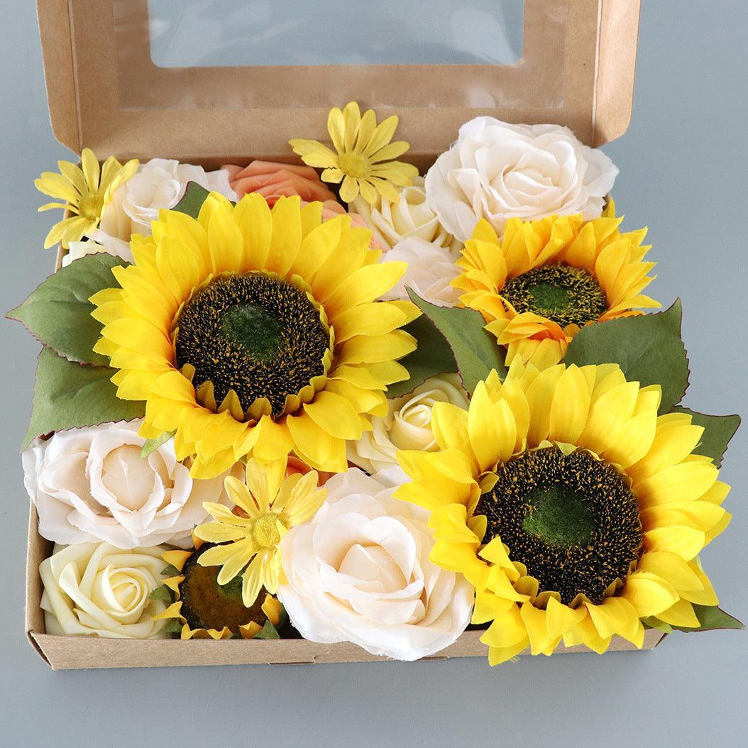 Simulation Sunflower Flower Box Spring Holiday Gift Boxed Flowers Mother's Day Birthday Diy - Uflower