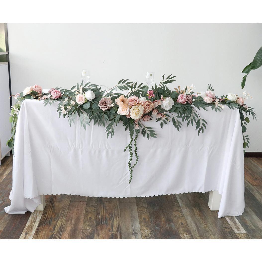 Wedding Bean Paste Powder Vine Stripe Table Flower Outdoor Wedding Decoration - Uflower