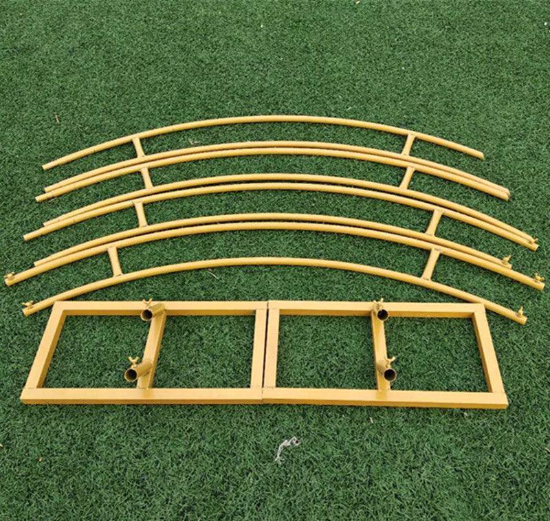 Gold plated iron double arch wedding props - Uflower