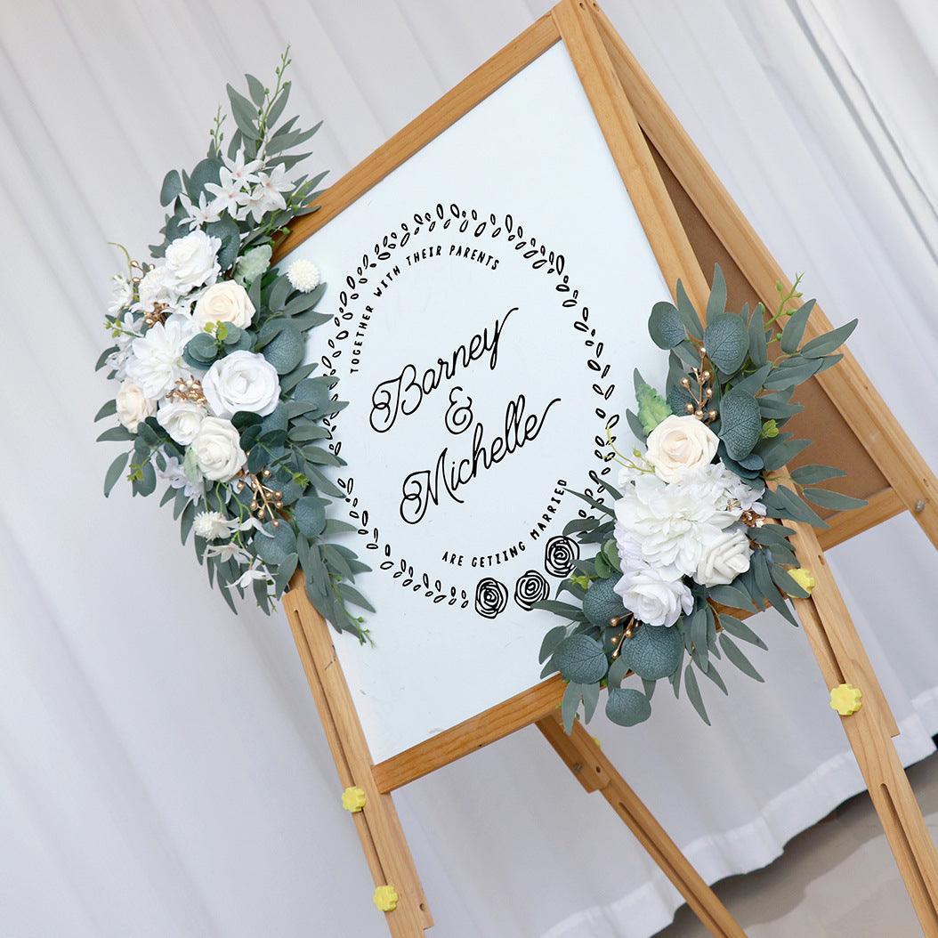 Wedding Arch Flower Simulation Rose Welcome Sign Wedding Party - Uflower