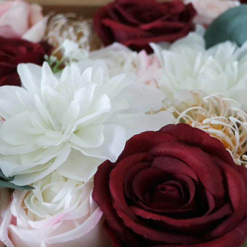 Creative simulation boxed flowers European wedding bouquet Valentine's Day birthday gift flower box - Uflower