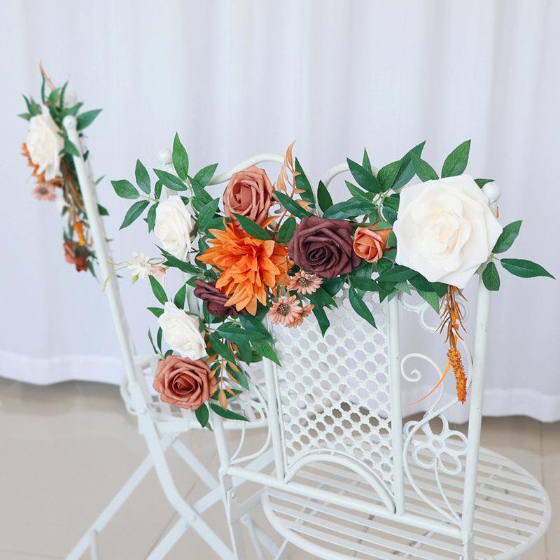 Simulated Huasen Series Outdoor Wedding Welcome Sign Corner Flower Chair Back Flower Decoration - Uflower
