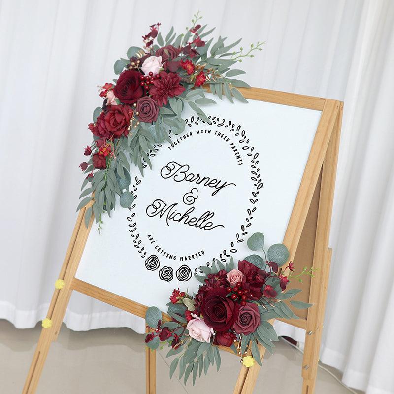 Simulated flower wedding welcome sign decoration corner flower props - Uflower