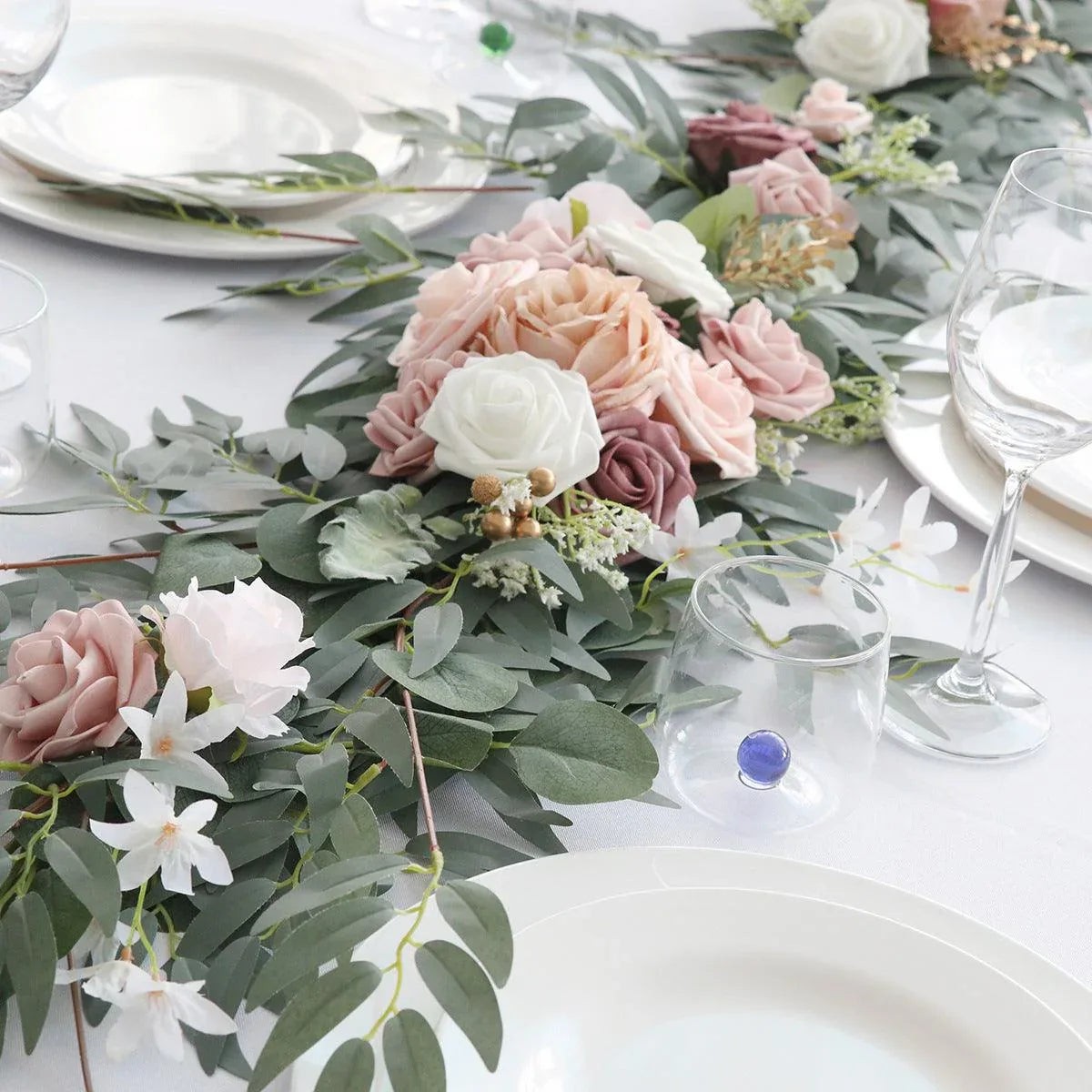 Long bean paste powder rose vine wedding simulation table flower decoration - Uflower