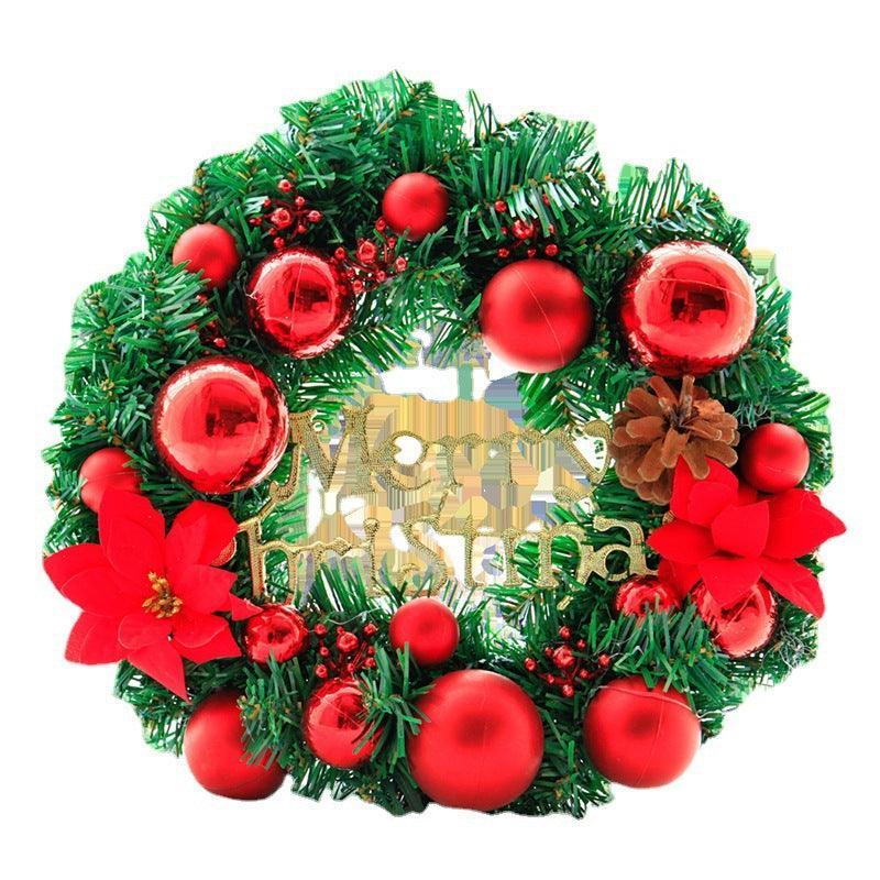 New Christmas Wreath Saffron Wreath 30/40/50 Decoration Door Decoration Hanging Decoration Supplies - Uflower