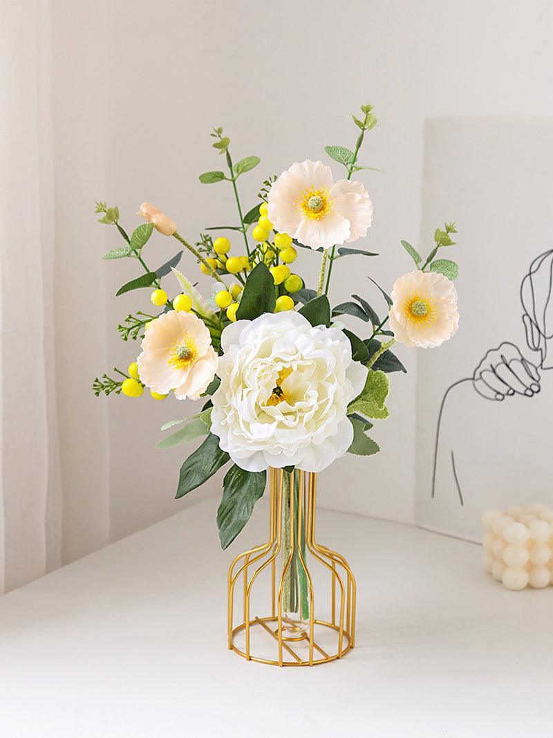 Premium Feeling Rose Bouquet High-end Simulation Floral Arrangement Dining Table Living Room - Uflower