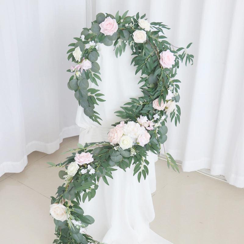 Wedding Stripe Pink Champagne Table Flower Forest Outdoor Simulation Vine Decoration - Uflower
