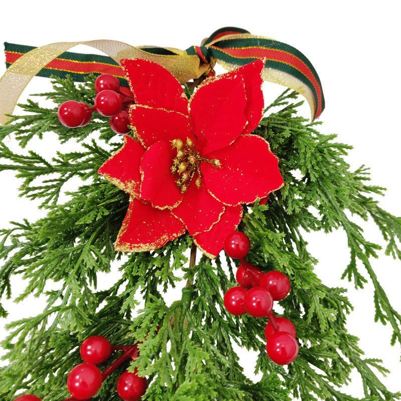 Simulation Christmas Door Decorations European and American Home Wall Decorations Greenery Pine Needle Christmas Hanging - Uflower