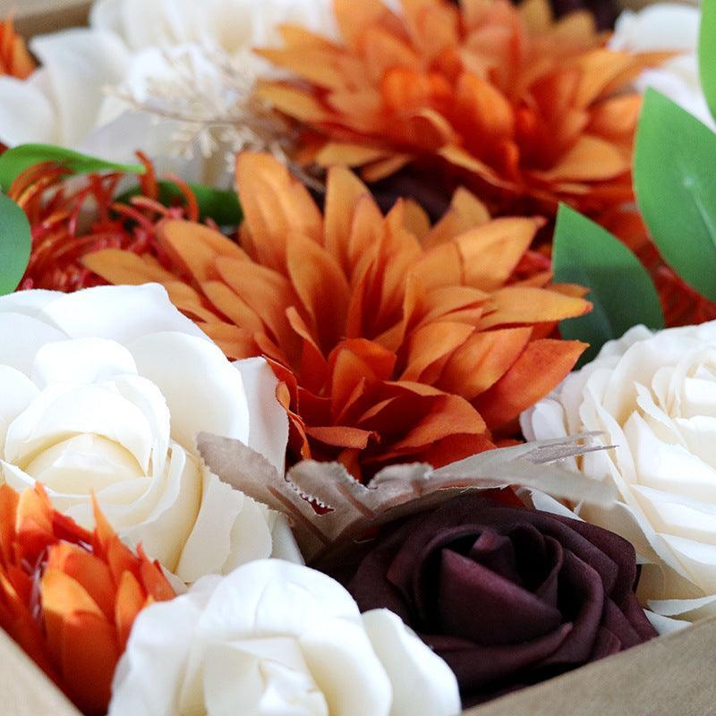 Boxed Flowers European Wedding Birthday Party Simulation Flowers Gift Box Valentine's Day Gift - Uflower
