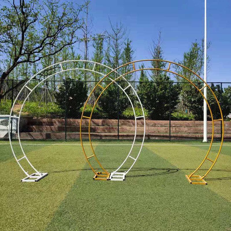 Gold plated iron double arch wedding props - Uflower