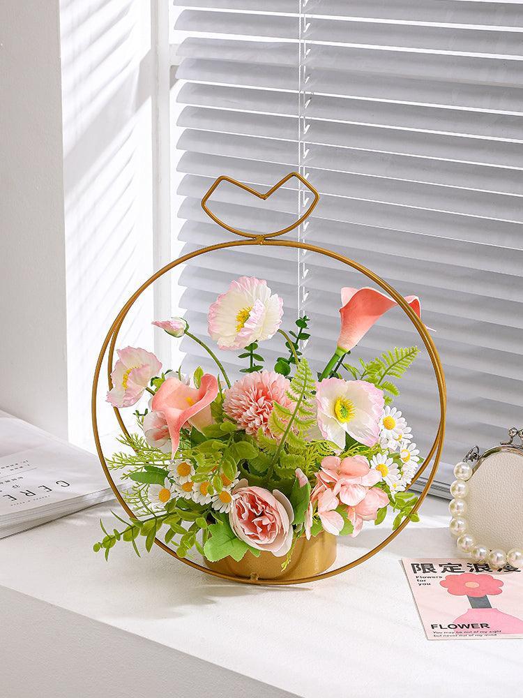 Flower basket simulation flower living room decoration - Uflower