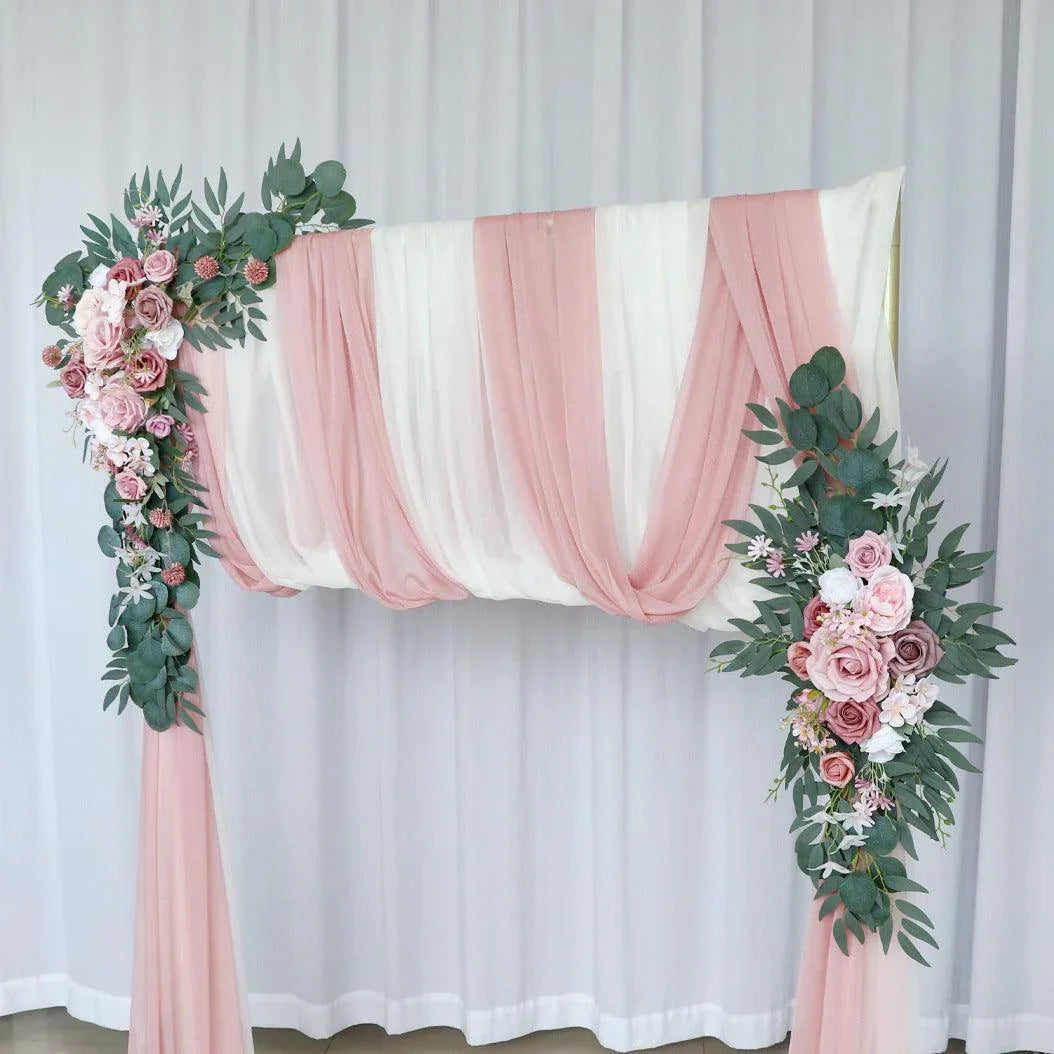 Simulated Arch Dousha Powder Decoration Wedding Scene Welcome Sign Corner Flower Arrangement - Uflower