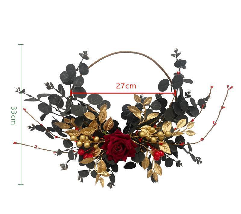 Halloween simulation Eucalyptus wreath interior decoration - Uflower
