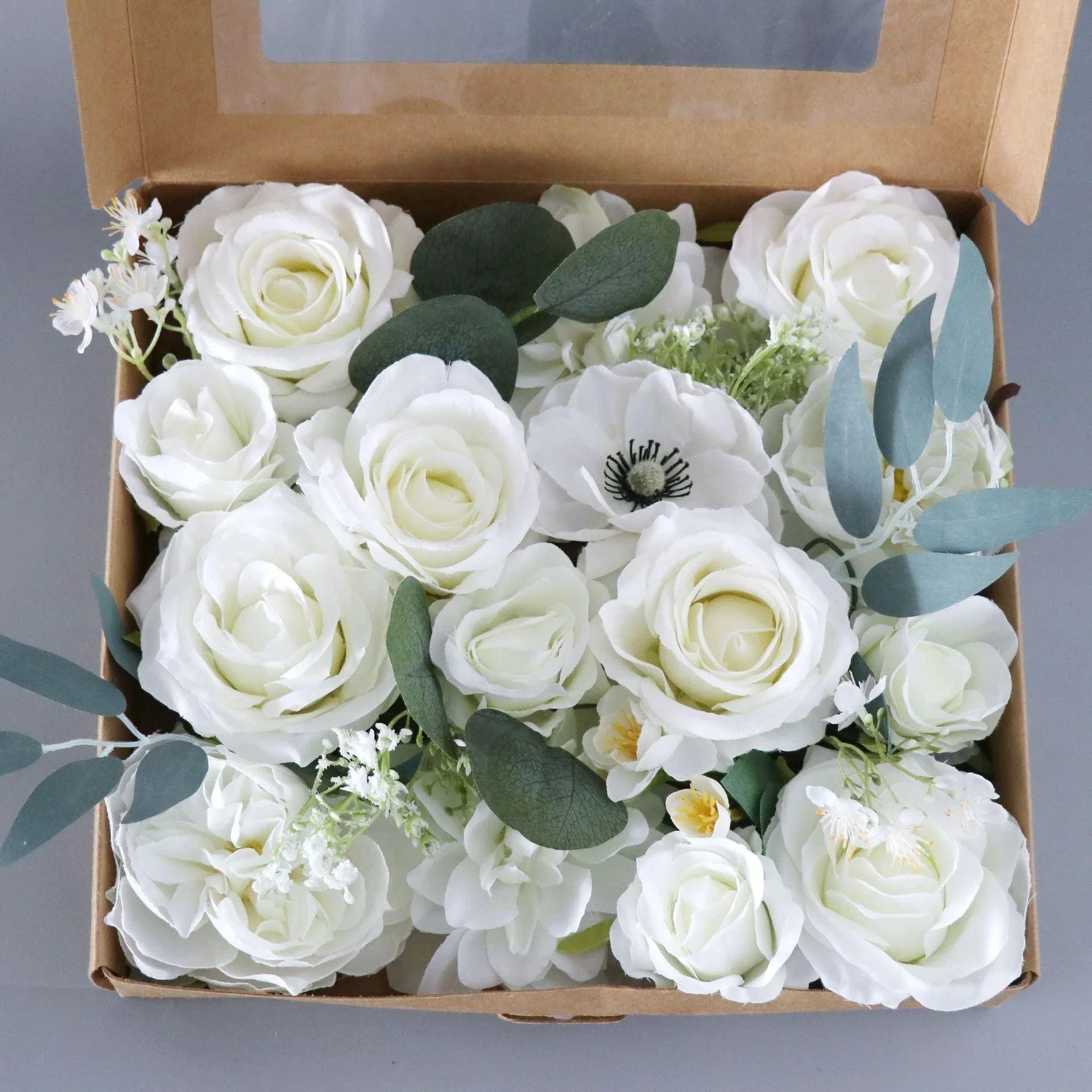 Simulation Silk Flowers Flower Box Wedding Proposal Birthday Gift Box Home Decor Bouquet - Uflower