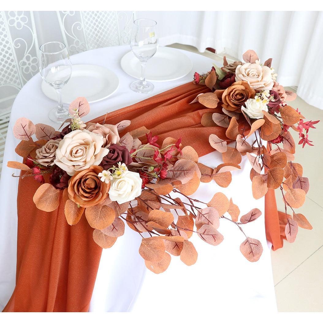 Autumn Rose Table Flower Wedding Decoration Simulation Flower Banquet Flower Art - Uflower