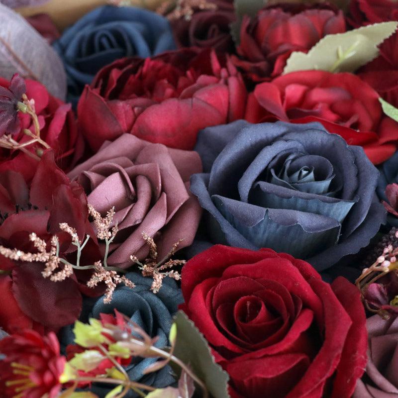 Simulation Rose Boxed Flowers Holiday Gift Flower Box Flower Heads with Rods Wedding Diy Bridal Bouquet - Uflower