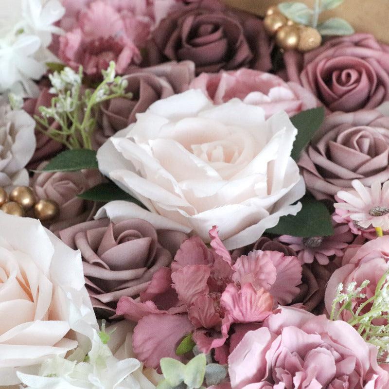 Simulation rose boxed flowers European wedding bridal bouquet DIY - Uflower