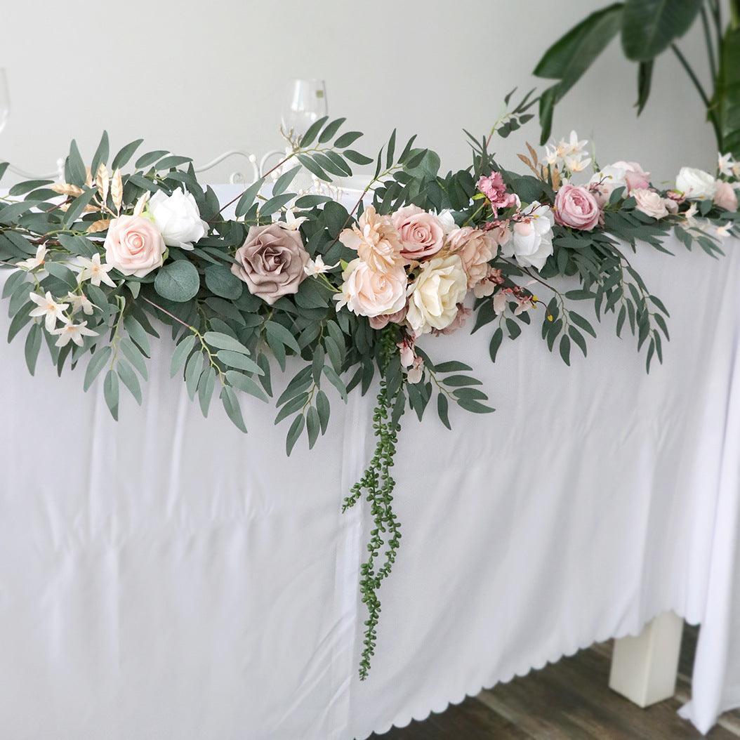 Wedding Bean Paste Powder Vine Stripe Table Flower Outdoor Wedding Decoration - Uflower