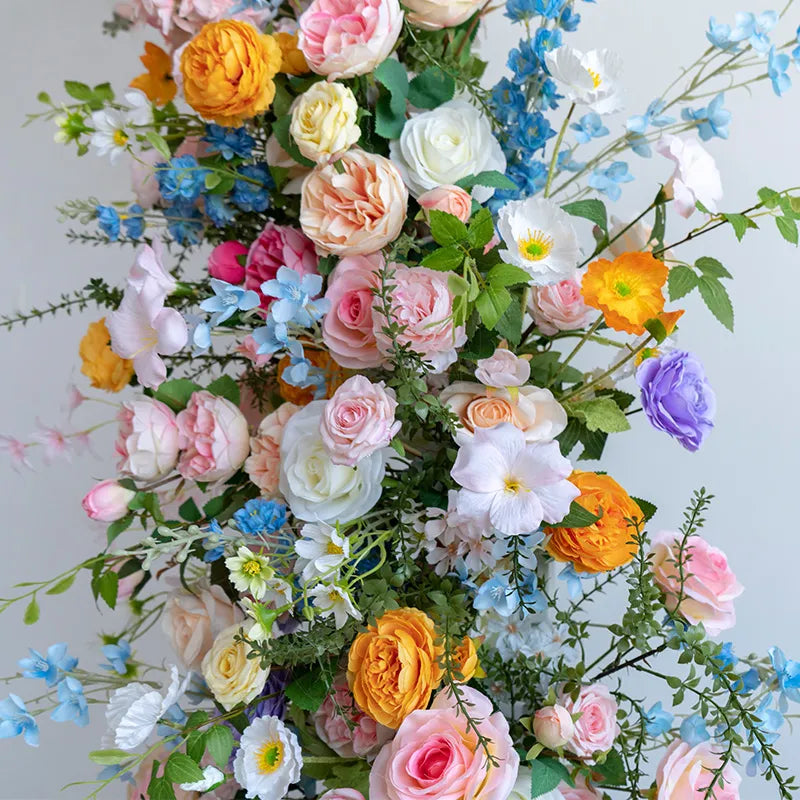 Uflower Mixcolor Floral Arrangement Wedding Horn Arch Props SET80078