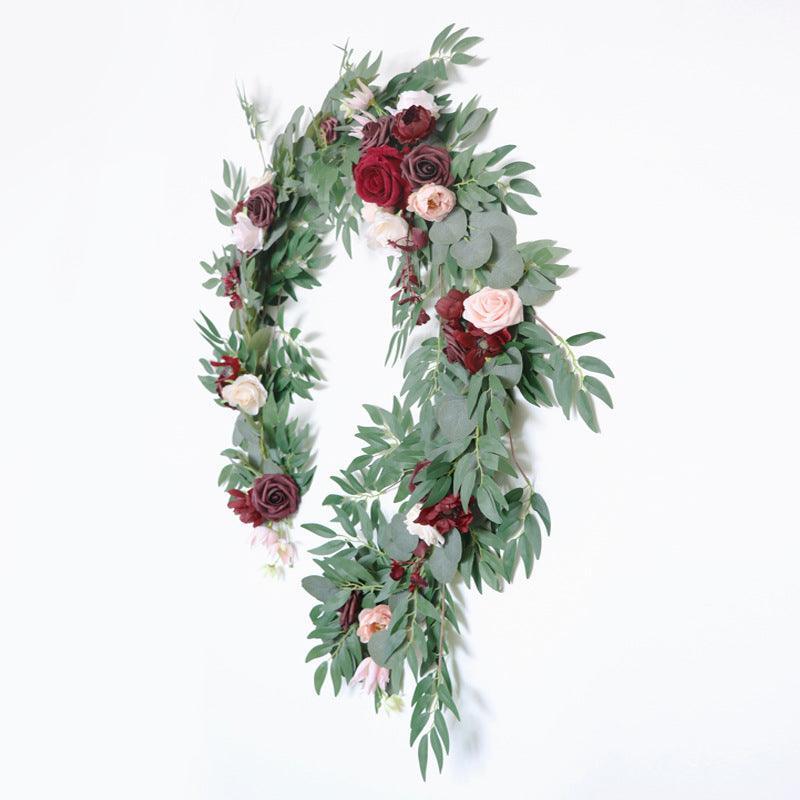 Wedding Strip Wine Red Champagne Table Flower Forest Outdoor Simulation Vine Decoration - Uflower