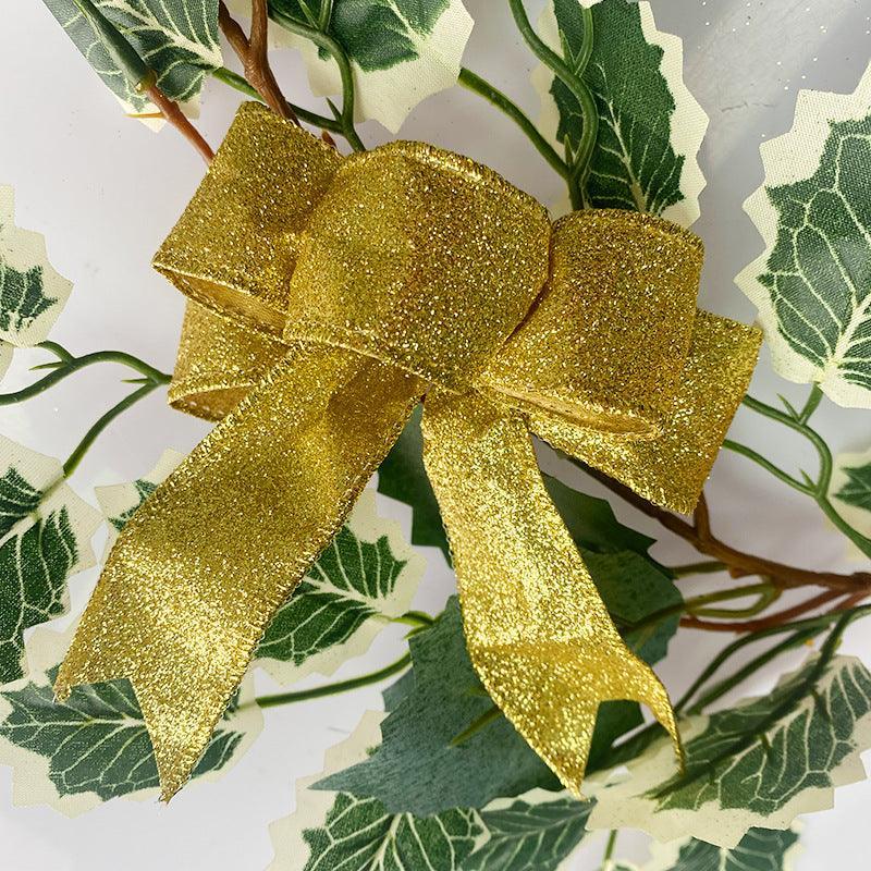 Christmas Greenery Indoor Decoration Father Christmas Bow Festive Atmosphere Decoration Decorative Wall Hanging - Uflower
