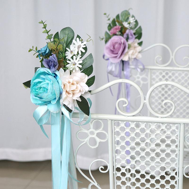 Simulated flower chair back flower wedding bouquet decoration - Uflower