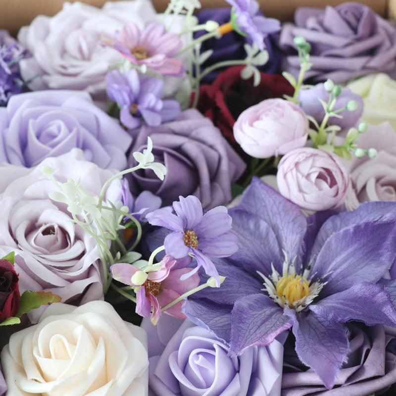 Simulation Flower Box Flower Wedding Birthday Party Accompaniment Gift Flower Box Handmade DIY - Uflower