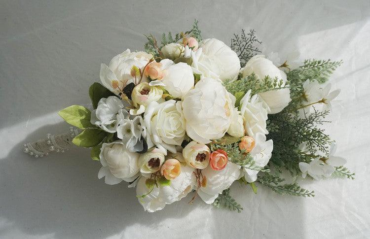 New Bride's peony rose drooping bouquet - Uflower