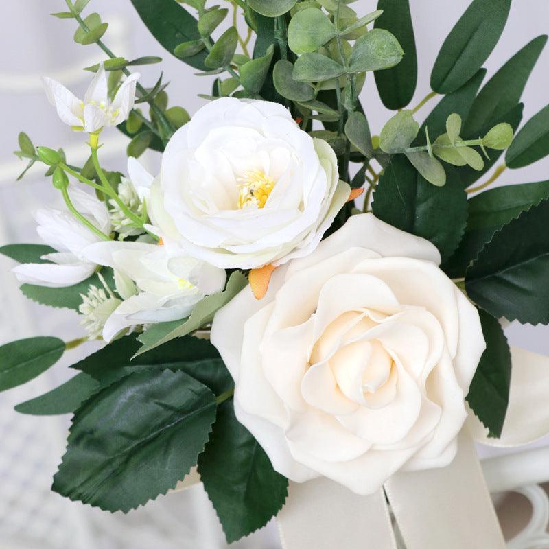 Simulated Huasen series outdoor wedding decoration chair back flower decoration - Uflower