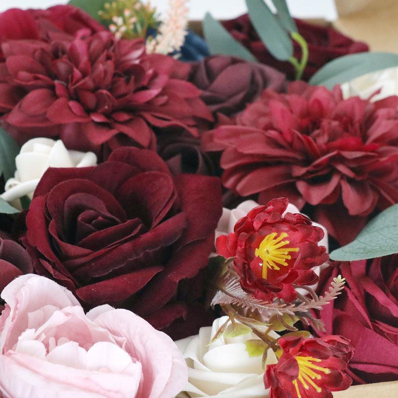 European Simulation Boxed Flowers Wedding Birthday Party Gift Flower Box Diy Home Decoration - Uflower