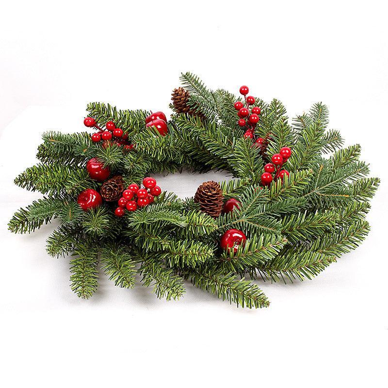 Mixed Wreaths Window Door Hangings Matching Rattan Wreath Decorations Decorative Christmas Flowers - Uflower