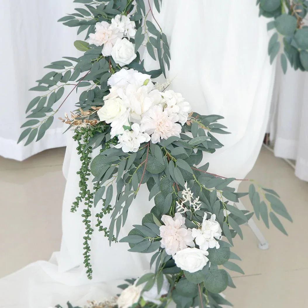 Simulated Vine Table Flower Forest Series Champagne White Outdoor Wedding Arch Flower - Uflower