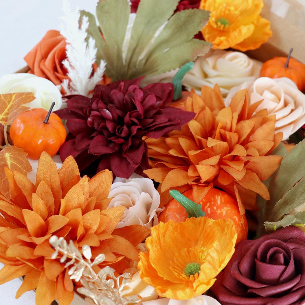 Faux Flowers Boxed Flowers Halloween Gift Flower Box Flower Heads With Rods Diy Home Decor - Uflower