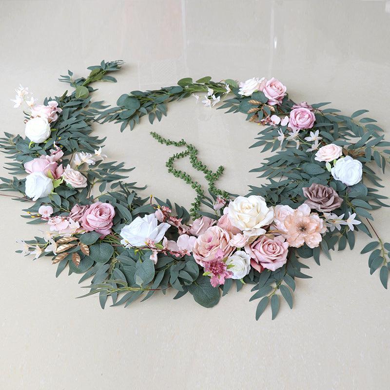Wedding Bean Paste Powder Vine Stripe Table Flower Outdoor Wedding Decoration - Uflower