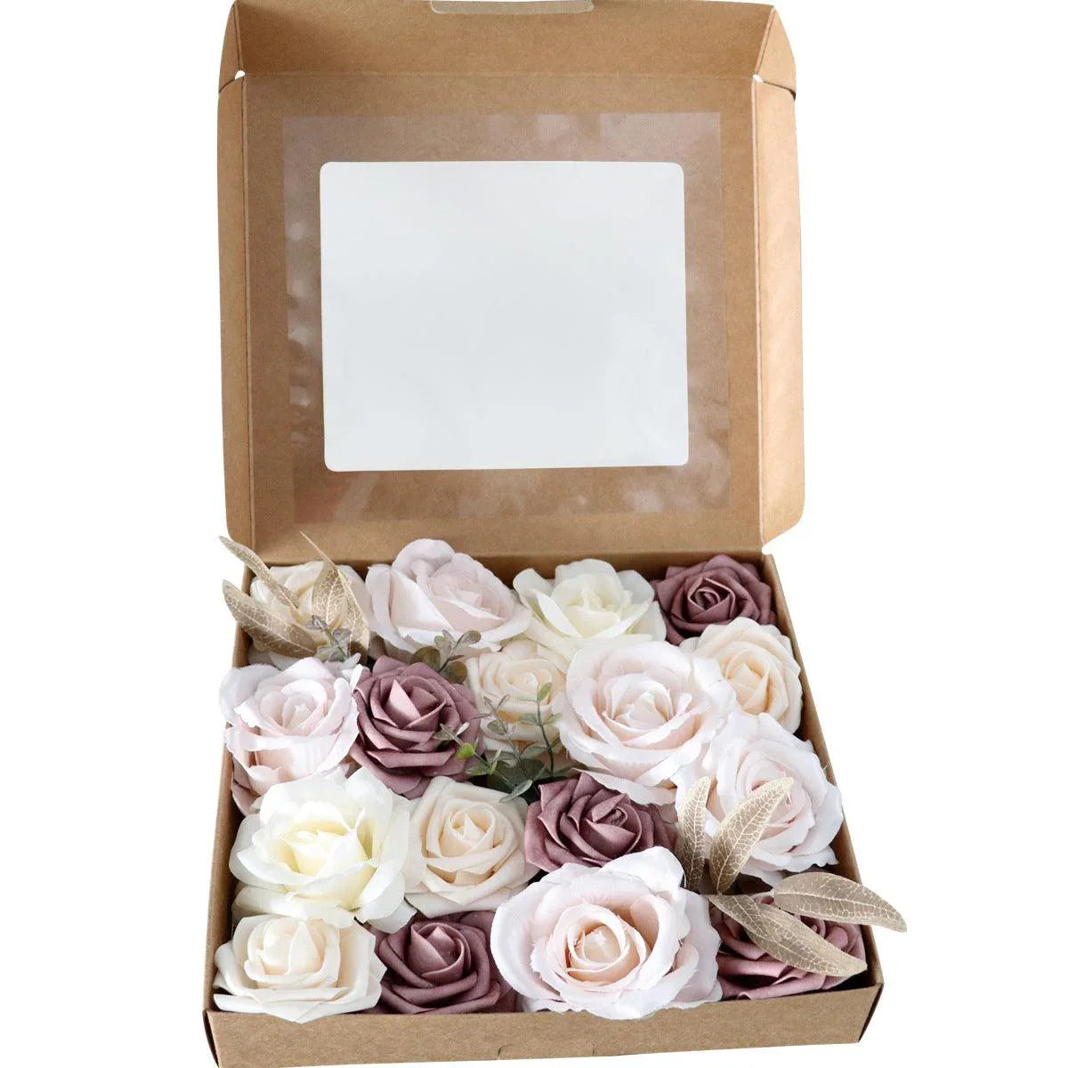 New simulation flower box Valentine's Day gift box flowers wedding bride hand bouquet DIY home bouquet - Uflower