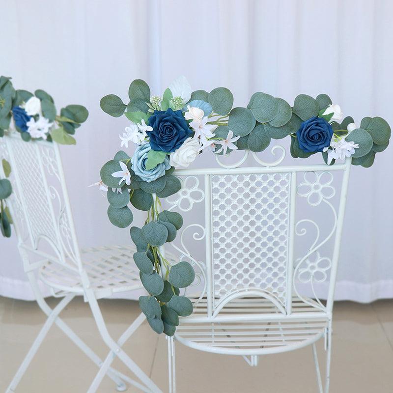 Simulated flower Eucalyptus rattan chair back flower wedding chair back flower decoration - Uflower