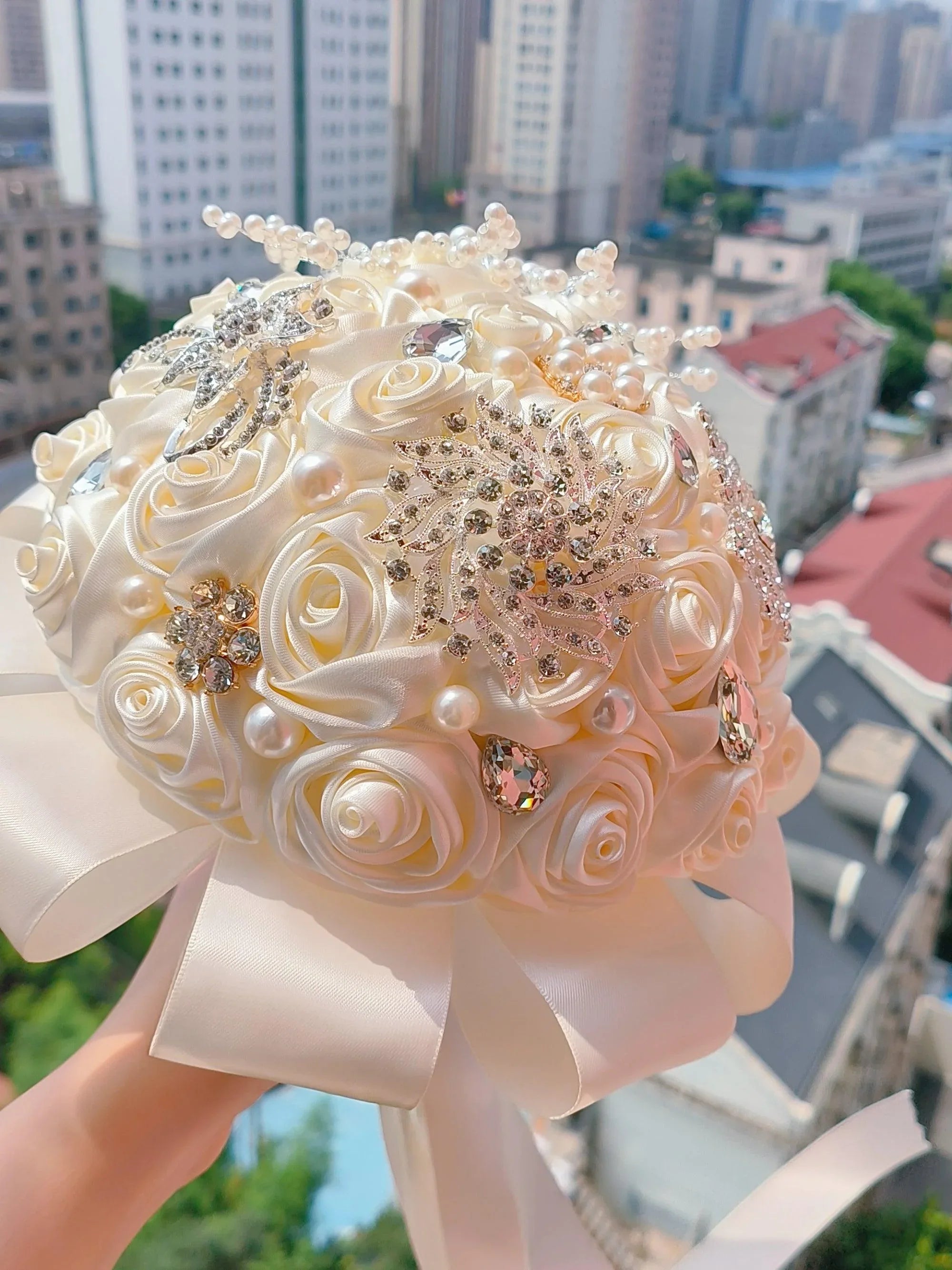 Wedding hand bouquet high class feeling bride gift for girlfriends simulation flowers - Uflower