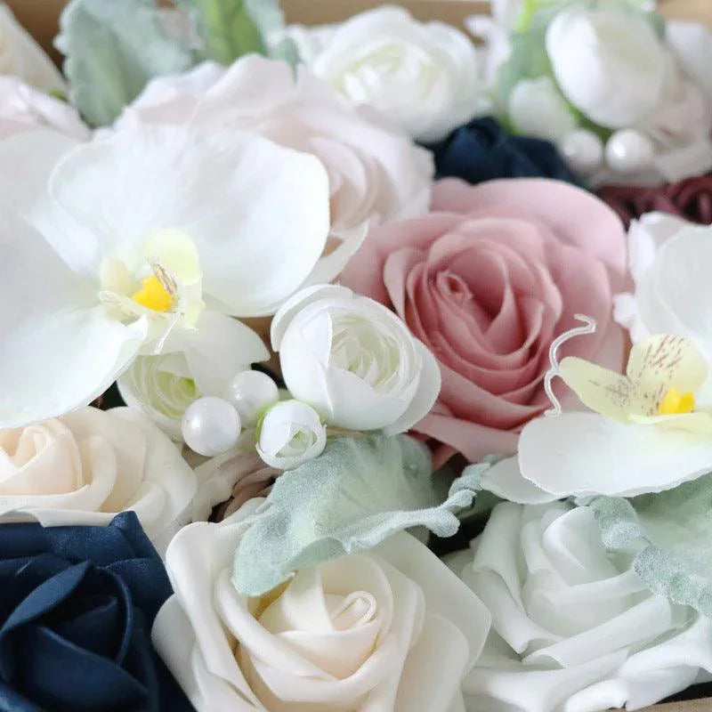 Simulation Flowers Boxed Flowers Mori Wedding Handmade Gift Box Flowers Diy Holiday Home - Uflower