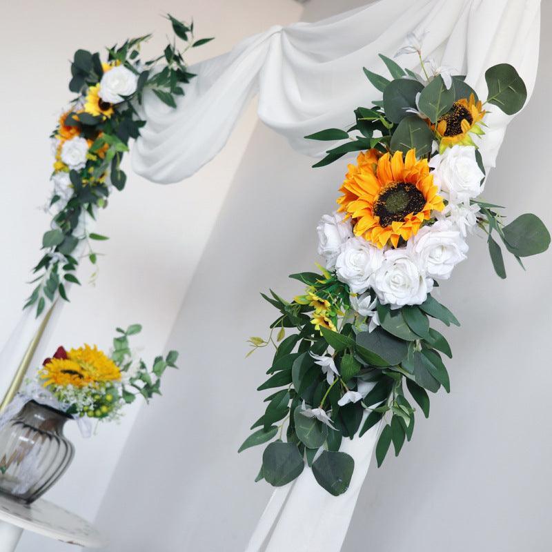 Simulation Sunflower Wedding Hanging Corner Floral Decor - Uflower