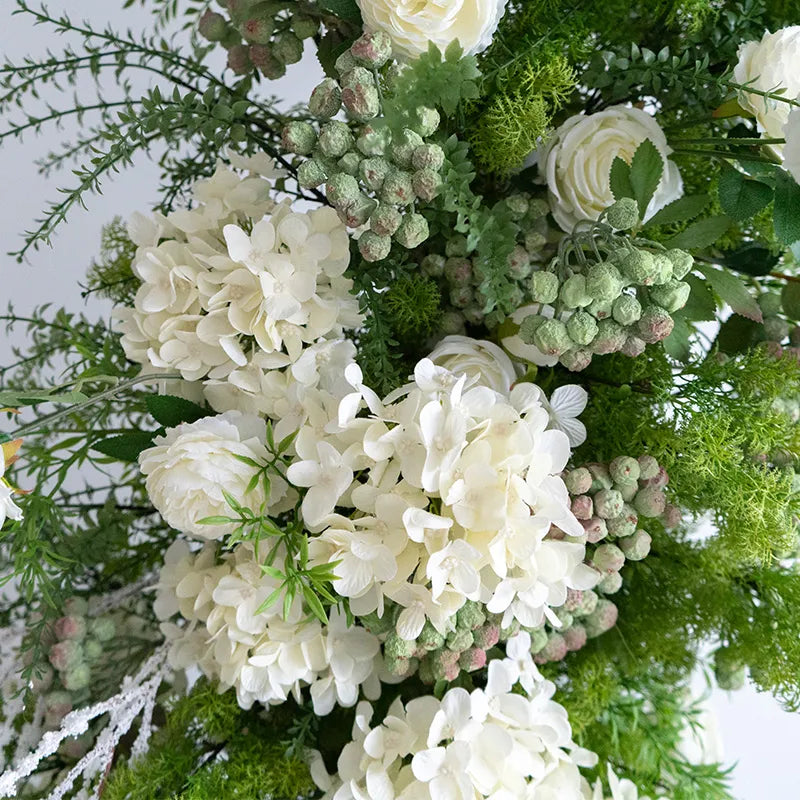Uflower Composition florale verte Arche en corne Accessoires de mariage ENSEMBLE80220
