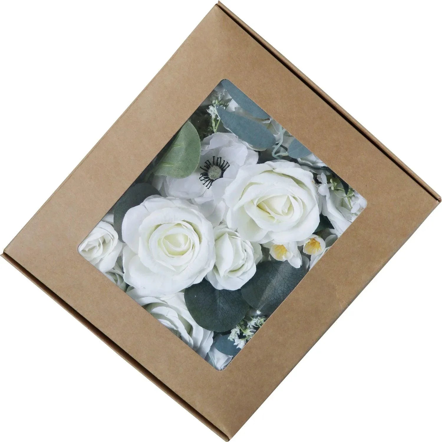 Simulation Silk Flowers Flower Box Wedding Proposal Birthday Gift Box Home Decor Bouquet - Uflower